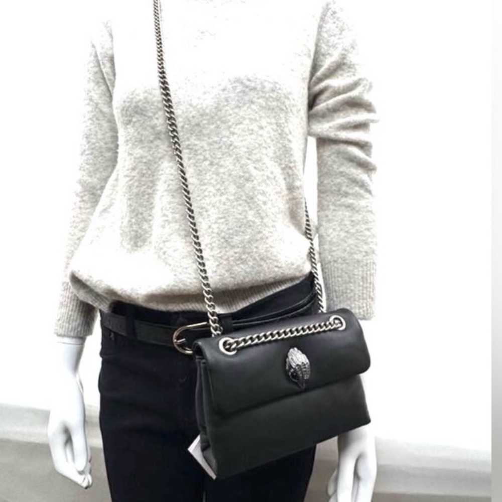 Women's Kurt Geiger NWT Black Mini Kew Leather Shoulder Bag